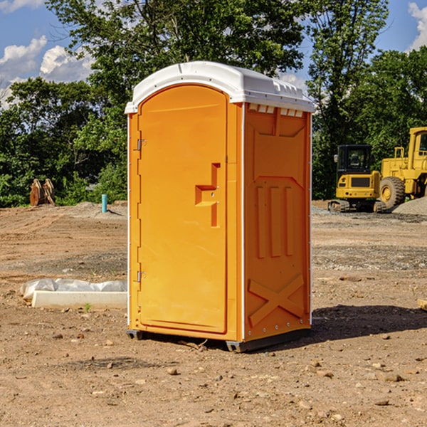 how often are the porta potties cleaned and serviced during a rental period in Lyon County